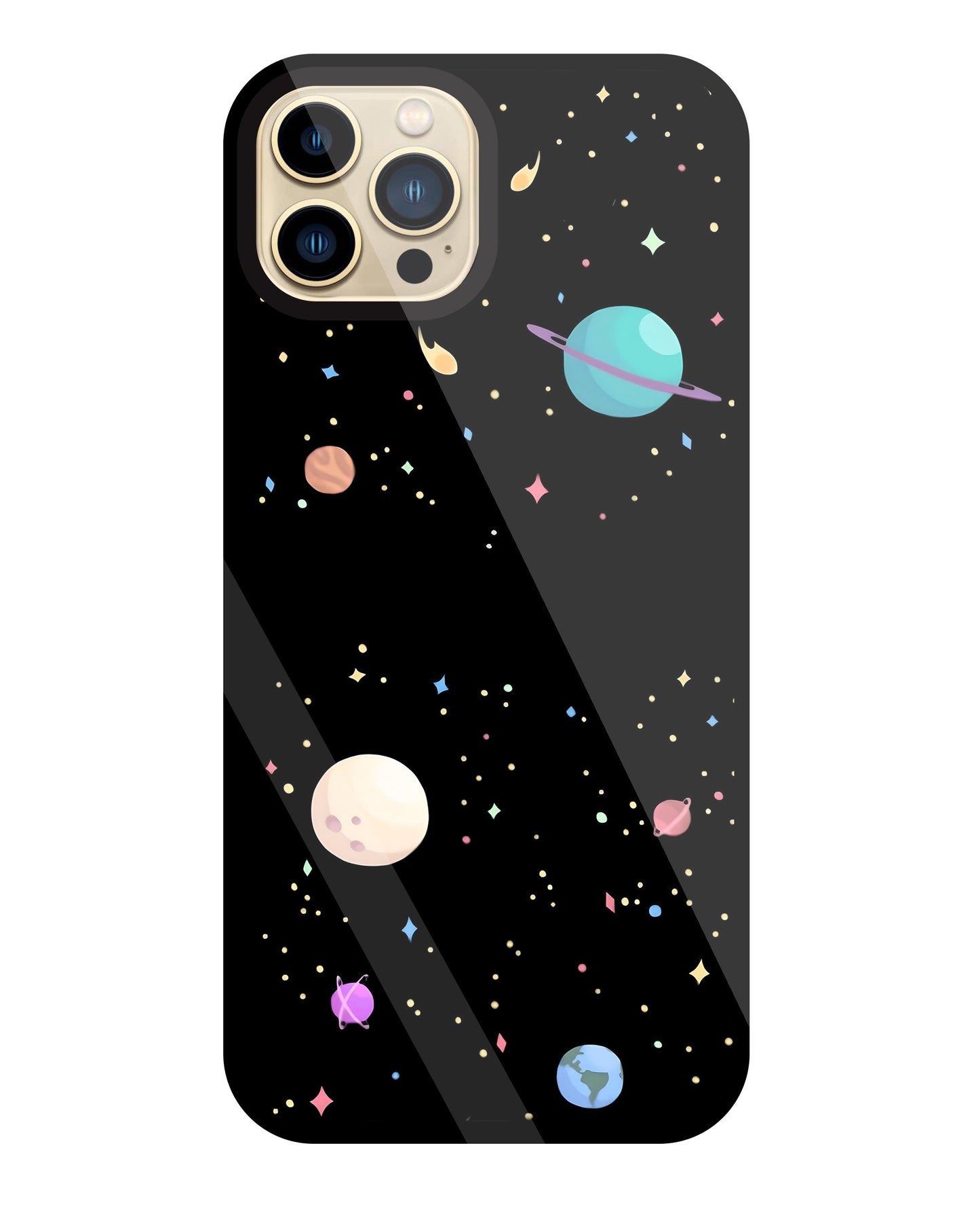 Colorful Space Glass Case For Apple iPhone 13 Pro Max