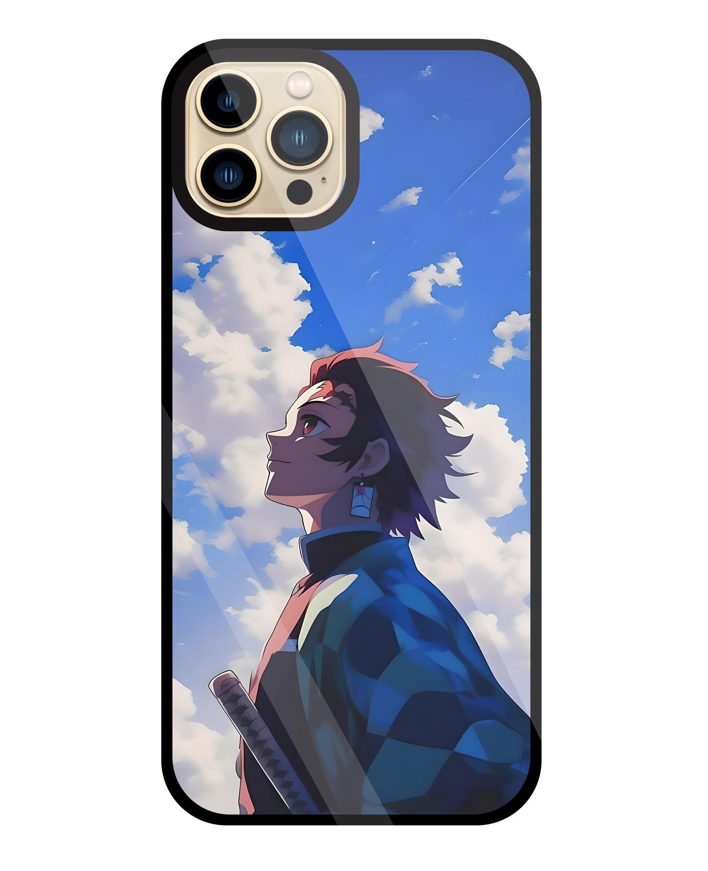 Demon Slayer-Tanjiro Kamado Glass Case For Apple iPhone 13 Pro Max