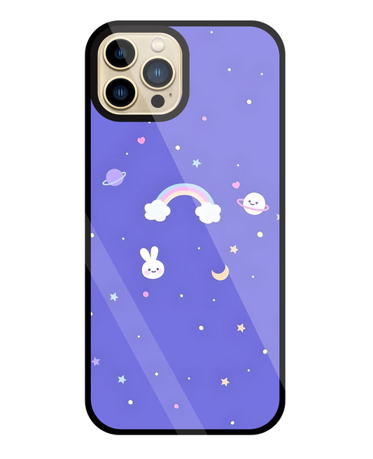 Rainbow with stars Glass Case For Apple iPhone 13 Pro Max