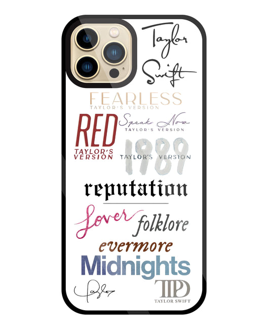 Red Taylor's Version Glass Case For Apple iPhone 13 Pro Max