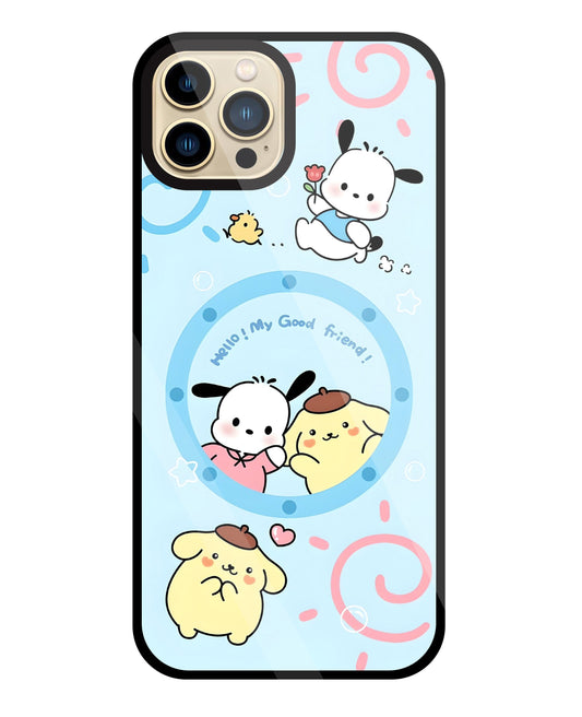 Sanrio Friends Glass Case For Apple iPhone 13 Pro Max