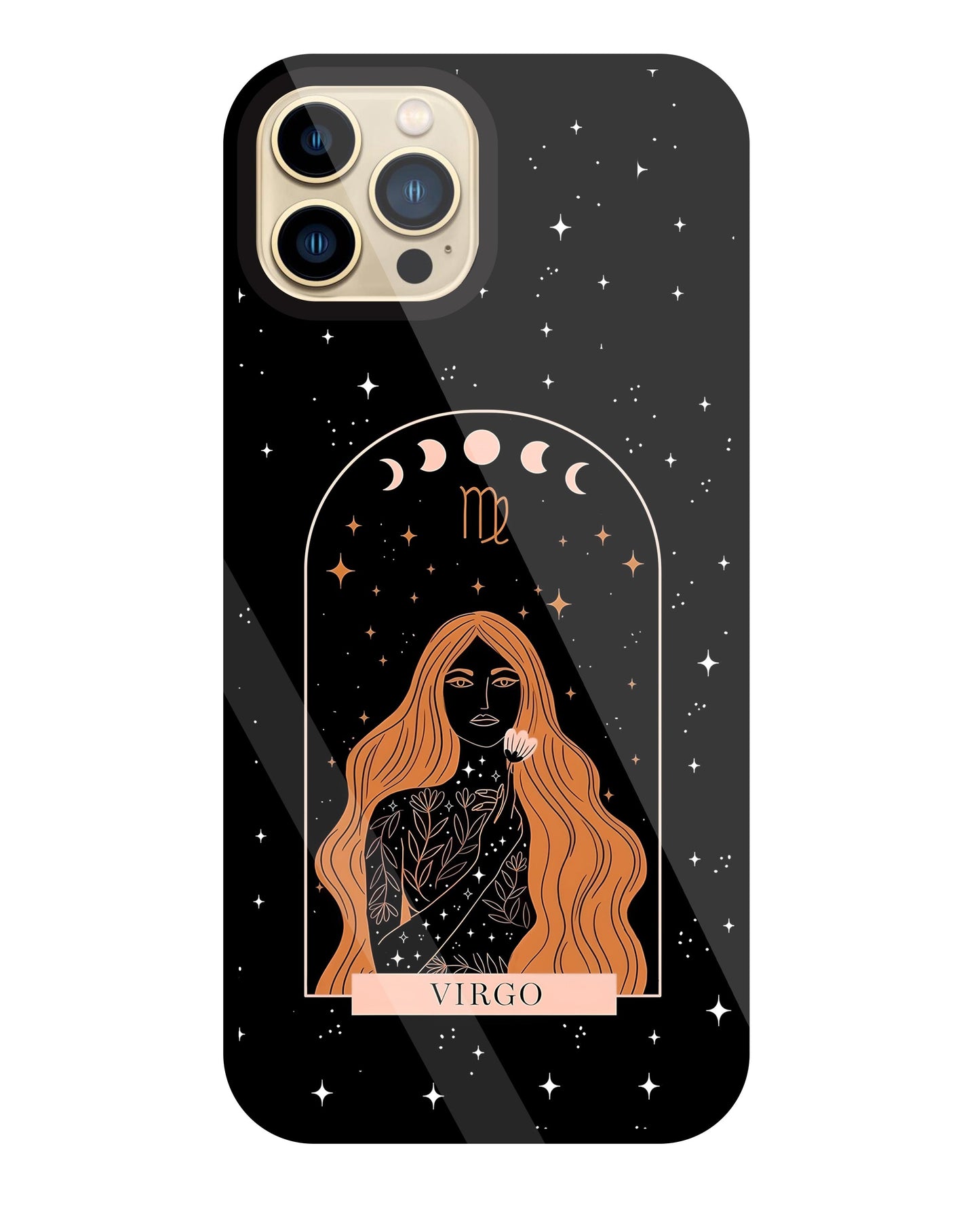 Virgo Black Glass Case For Apple iPhone 13 Pro Max