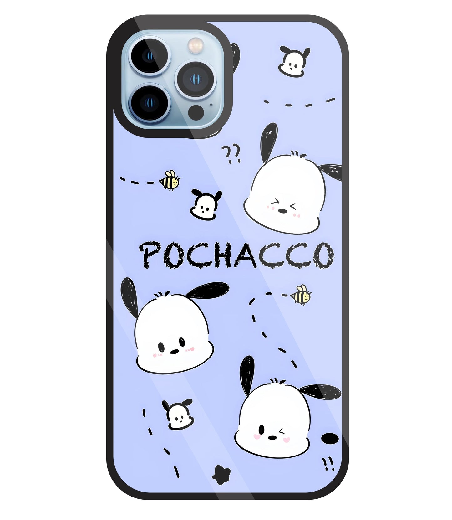 Pochacco Puppy Levender Glass Case For Apple iPhone 13 Pro
