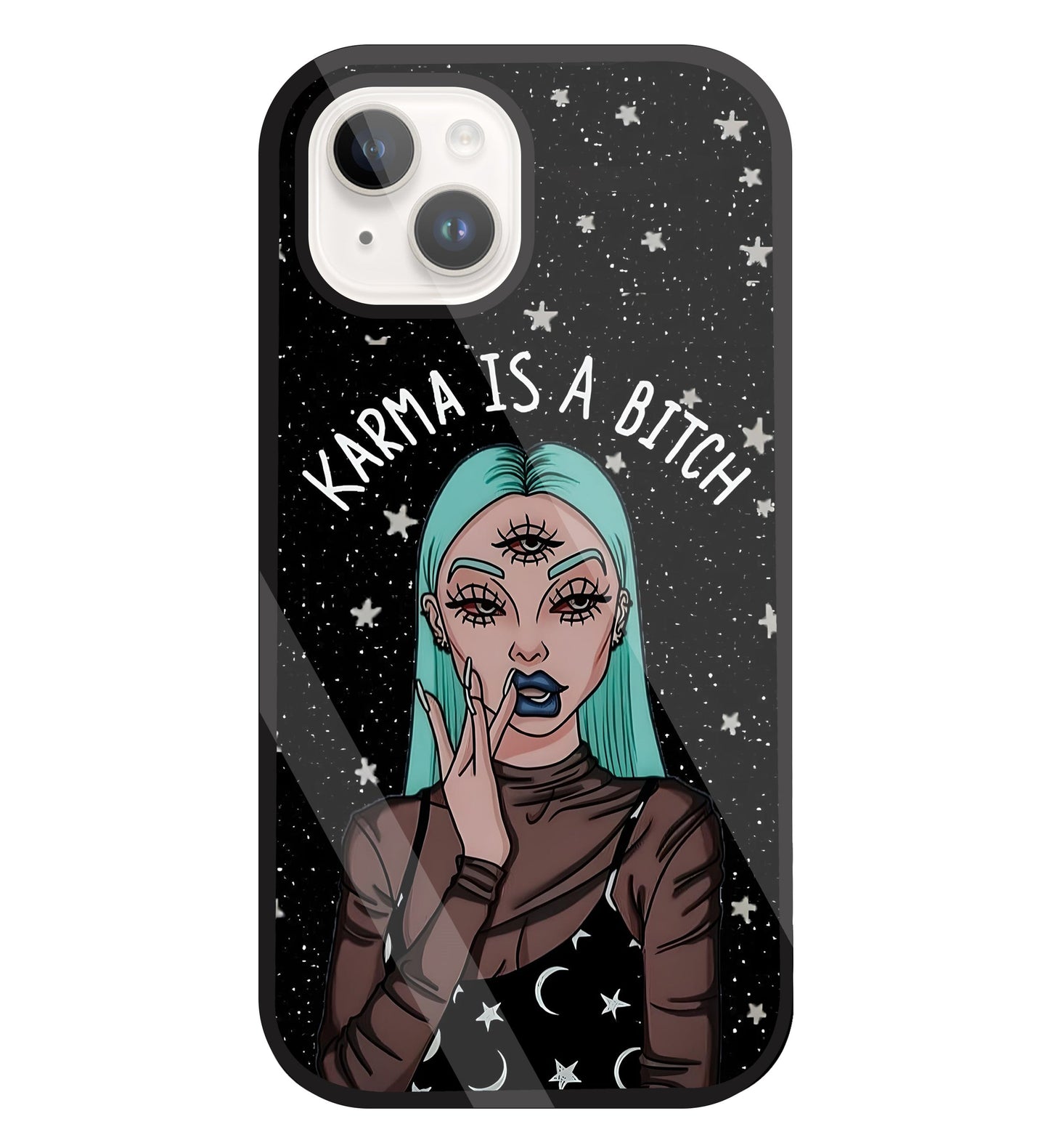 Karma Is A Bitch Glass Case For Apple iPhone 15