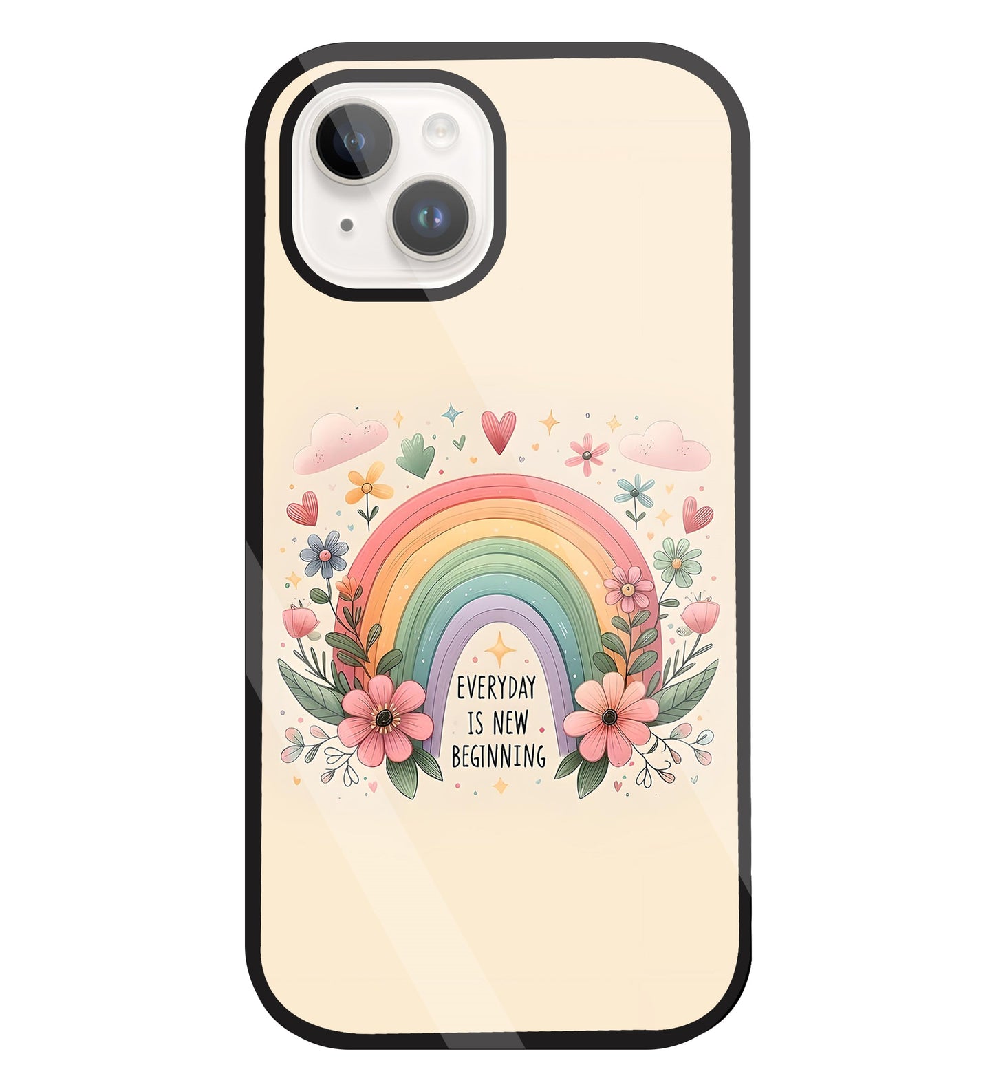 New Beginning Glass Case For Apple iPhone 15