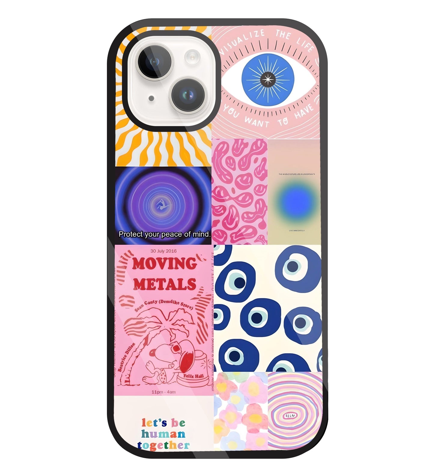 Peace Of Mind Glass Case For Apple iPhone 15