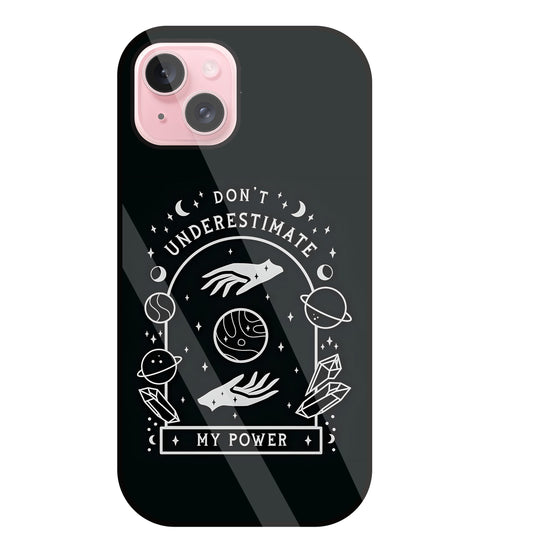 Don't Underestimate My Power Glass Case For Apple iPhone 15 Plus