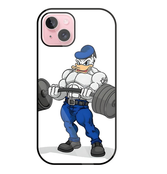 Donald Duck With Gym Glass Case For Apple iPhone 15 Plus