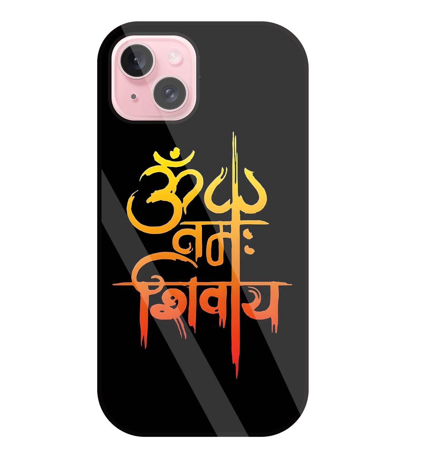 Om Namah Shivaye Glass Case For Apple iPhone 15 Plus