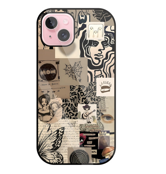 Romantic Lover Glass Case For Apple iPhone 15 Plus