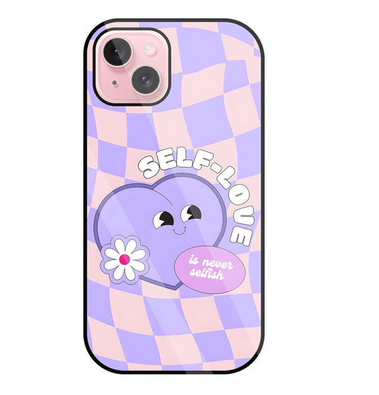 Self Love Glass Case For Apple iPhone 15 Plus