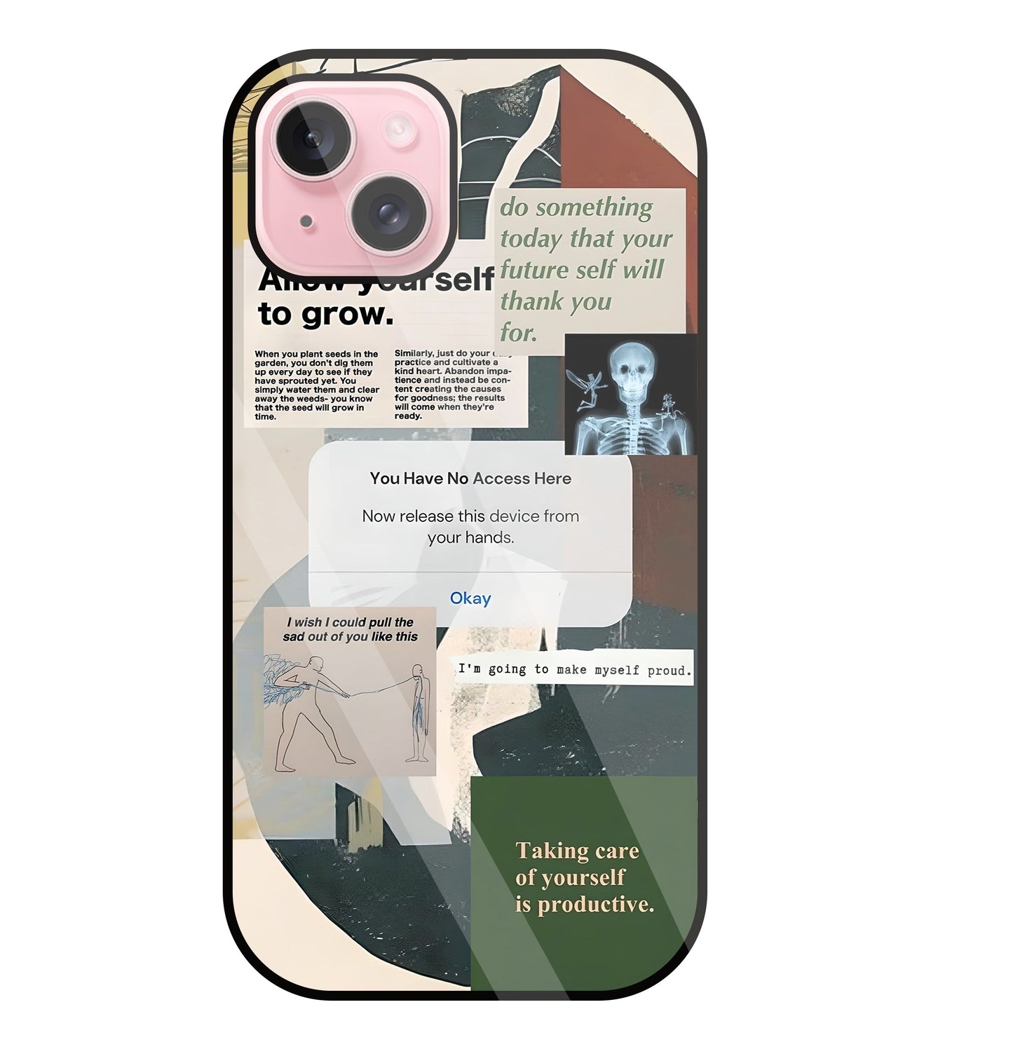 Yourself To Grow Glass Case For Apple iPhone 15 Plus