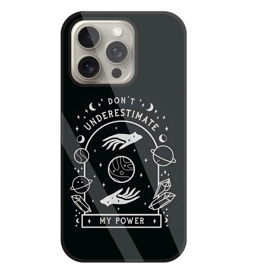Don't Underestimate My Power Glass Case For Apple iPhone 15 Pro