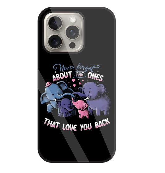 Elephant Family Glass Case For Apple iPhone 15 Pro