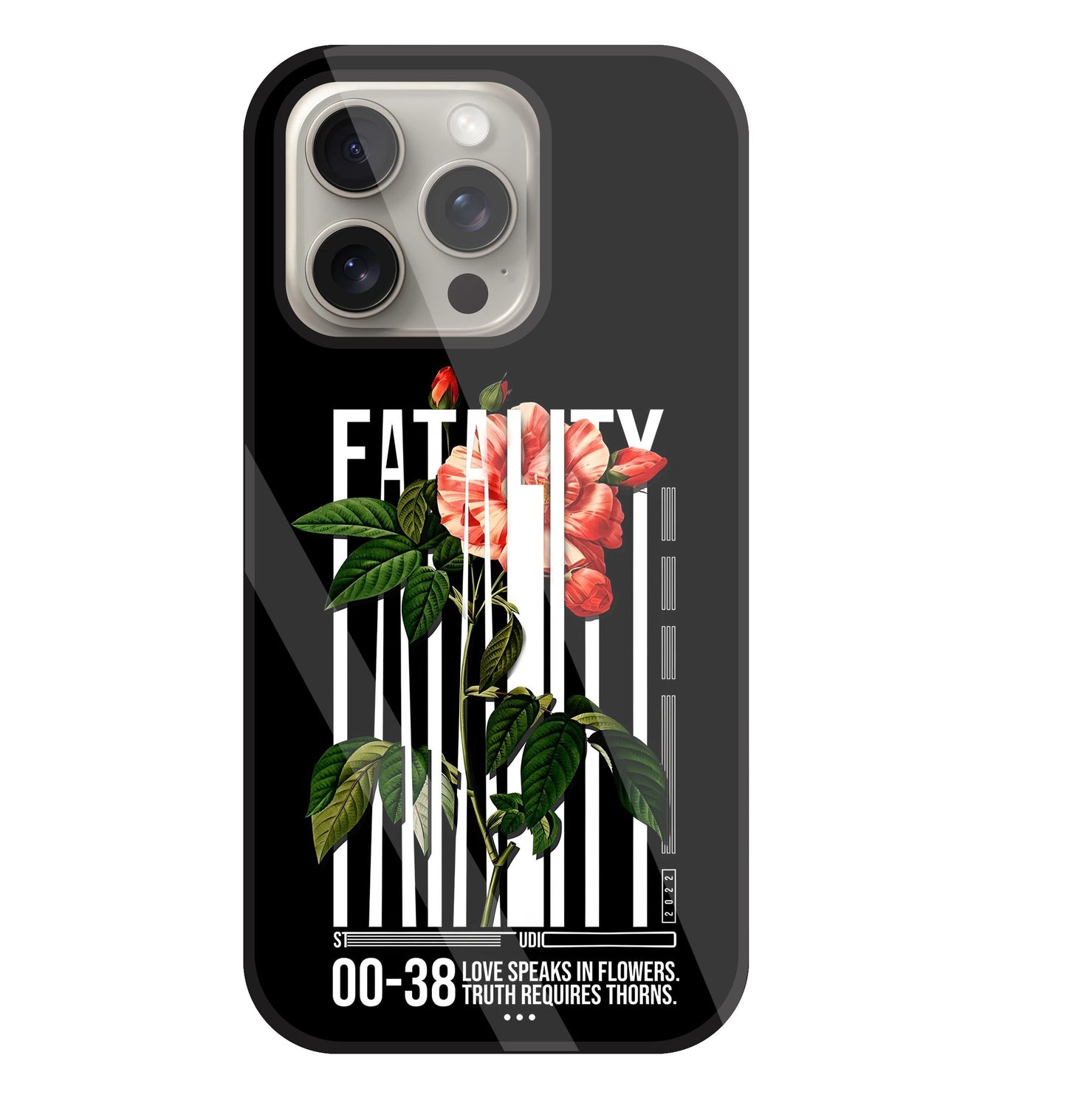 Fatality Flower Glass Case For Apple iPhone 15 Pro