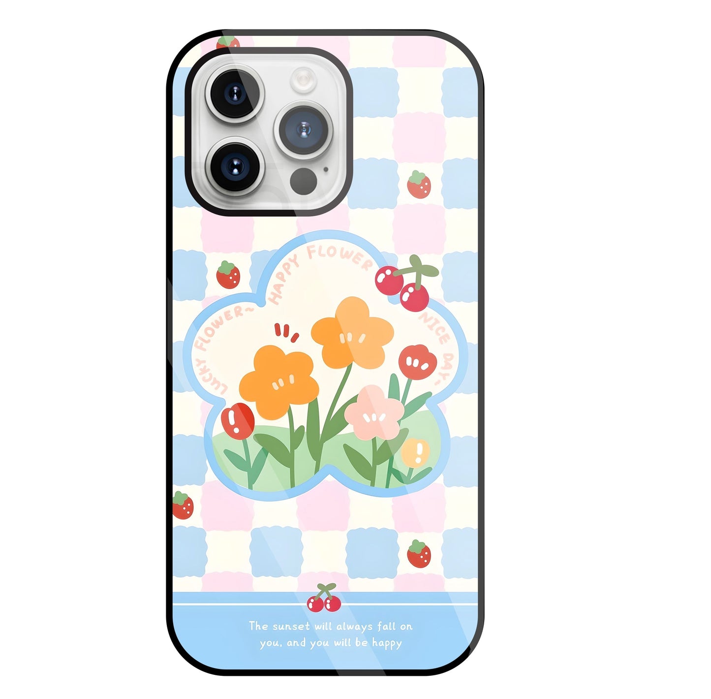 Cherry Blossom Glass Case For Apple iPhone 15 Pro Max
