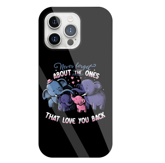 Elephant Family Glass Case For Apple iPhone 15 Pro Max