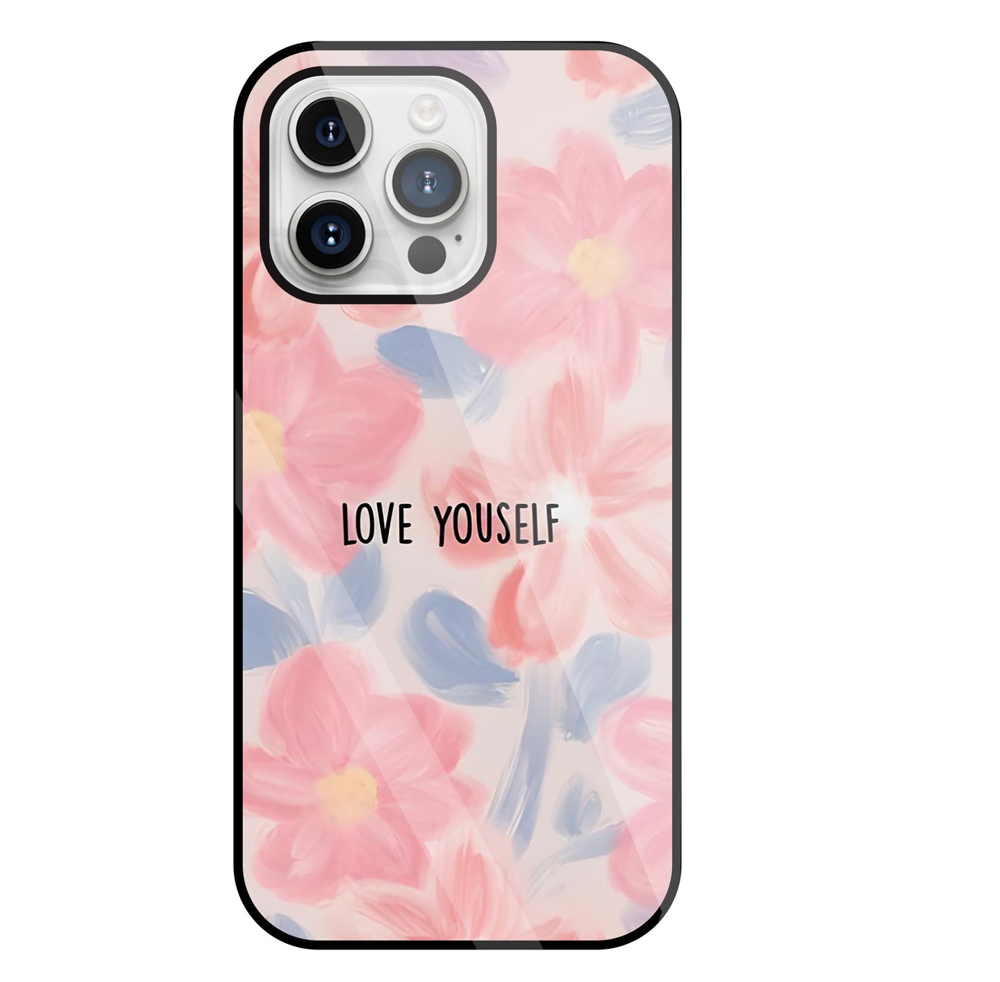 Love Yourself Glass Case For Apple iPhone 15 Pro Max
