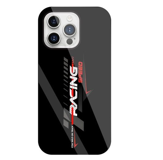 Racing Speed Glass Case For Apple iPhone 15 Pro Max