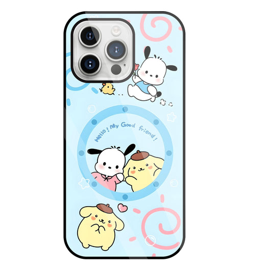 Sanrio Friends Glass Case For Apple iPhone 15 Pro Max