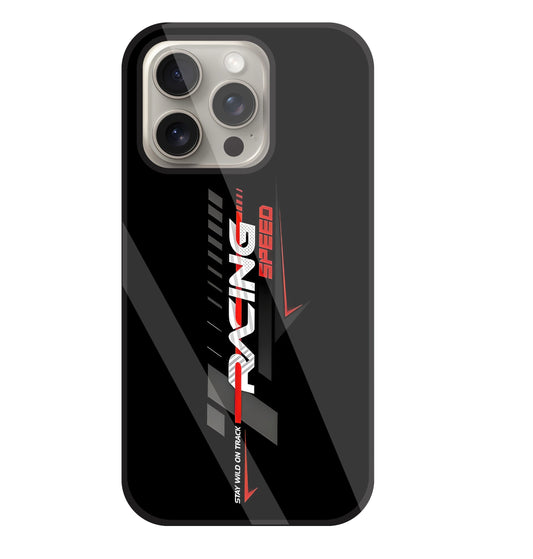 Racing Speed Glass Case For Apple iPhone 15 Pro