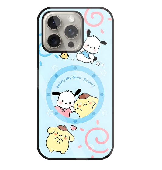 Sanrio Friends Glass Case For Apple iPhone 15 Pro