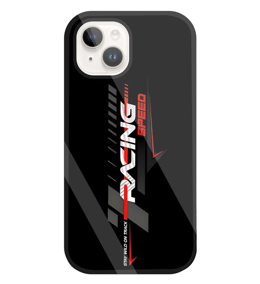 Racing Speed Glass Case For Apple iPhone 15
