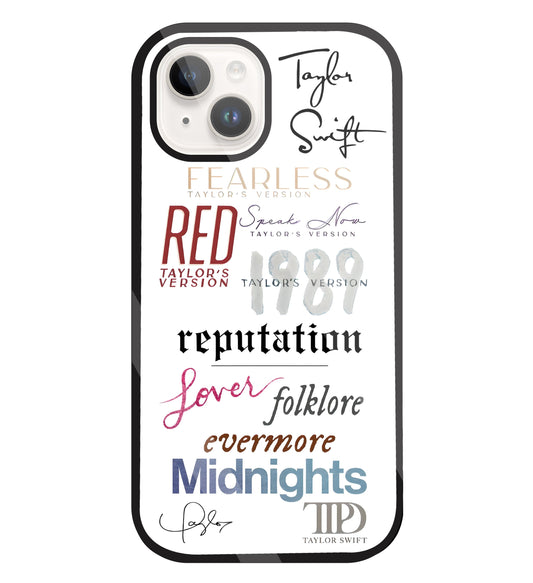 Red Taylor's Version Glass Case For Apple iPhone 15