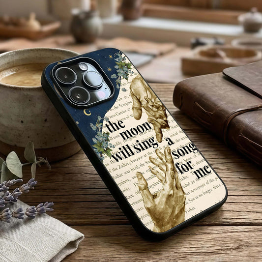 Aesthetic Divine Glass Case captured at a warm angle highlighting divine artwork, gloss, and smooth edges.