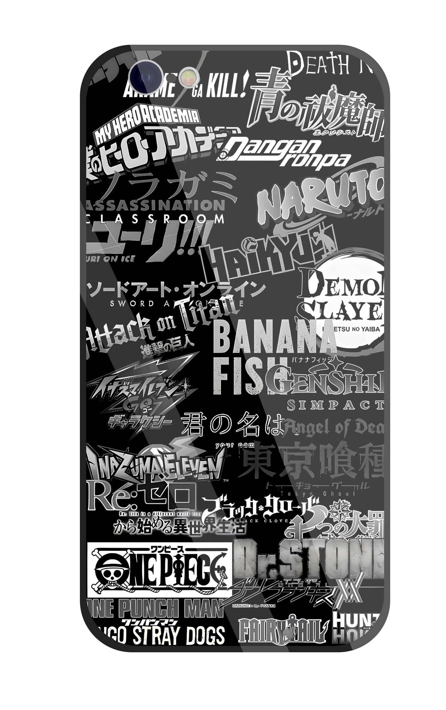 Anime Mashup Glass Case For Apple iPhone 6 / 6s