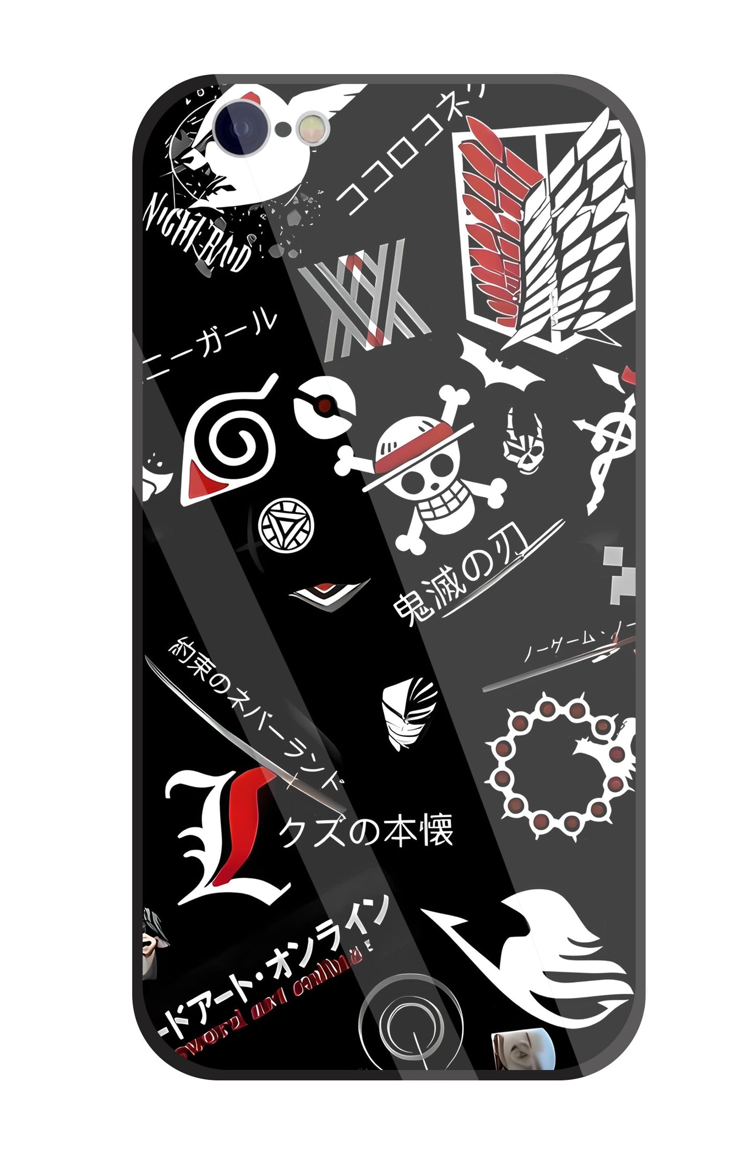 Anime Symbol Glass Case For Apple iPhone 6 / 6s