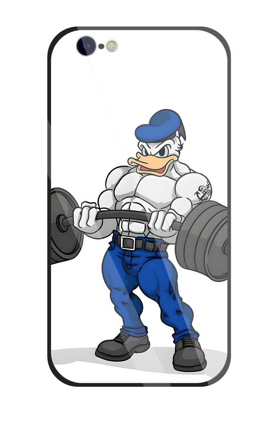 Donald Duck With Gym Glass Case For Apple iPhone 6 / 6s