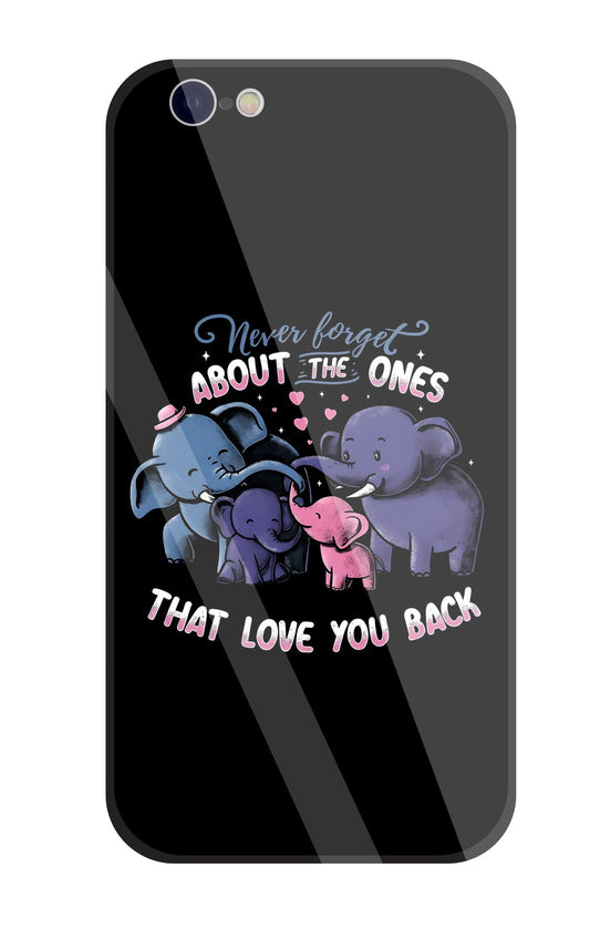 Elephant Family Glass Case For Apple iPhone 6 / 6s