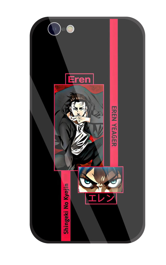 Eren Anime Glass Case For Apple iPhone 6 / 6s