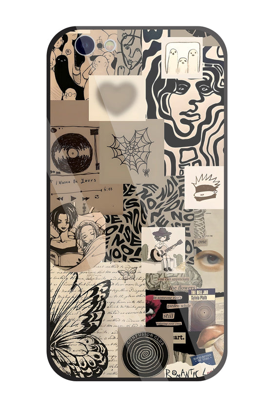 Romantic Lover Glass Case For Apple iPhone 6 / 6s