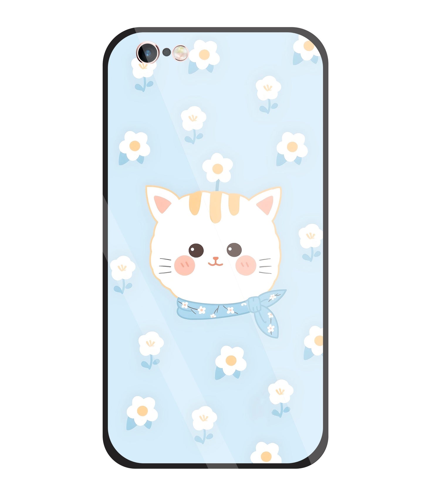 Cute Kitten Glass Case For Apple iPhone 6 +