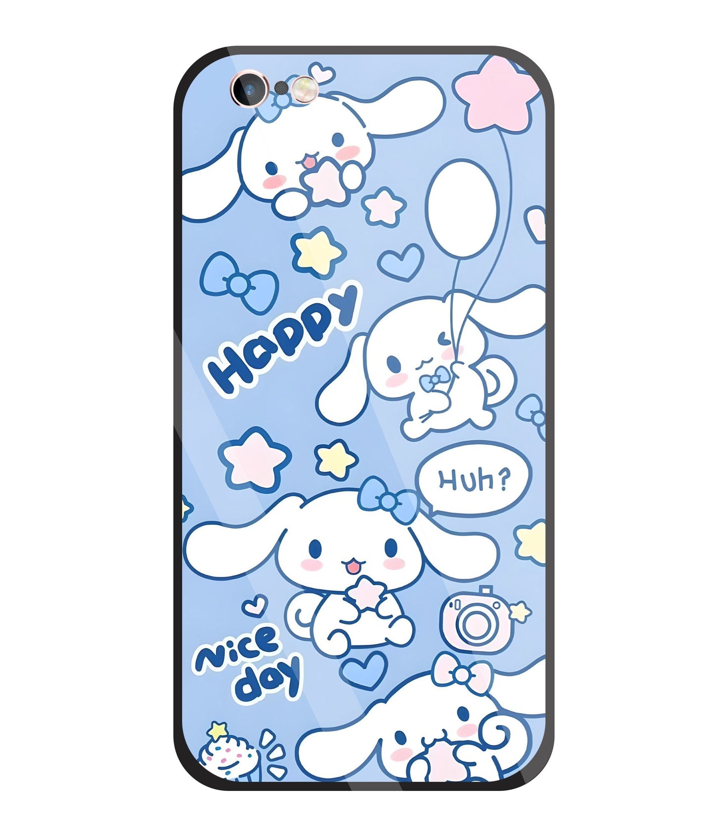 Cute Puppy Girl Glass Case For Apple iPhone 6 +