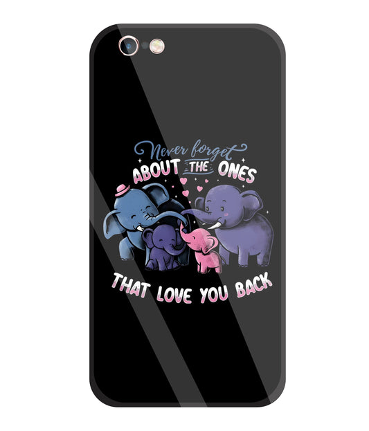 Elephant Family Glass Case For Apple iPhone 6 +
