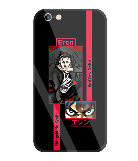 Eren Anime Glass Case For Apple iPhone 6 +