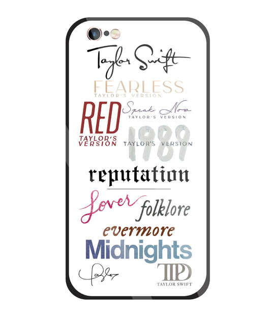 Red Taylor's Version Glass Case For Apple iPhone 6 +