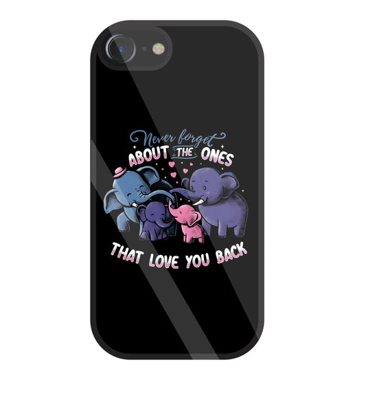 Elephant Family Glass Case For Apple iPhone 7