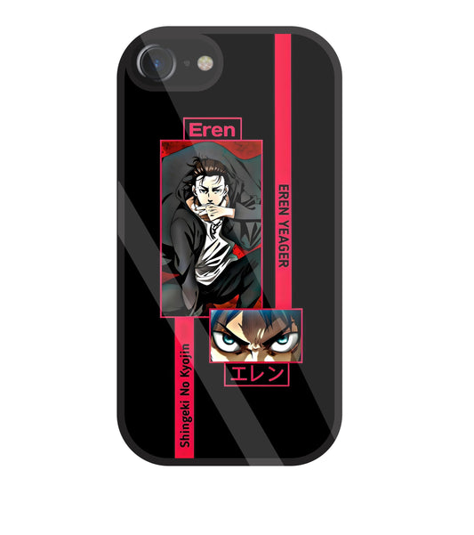 Eren Anime Glass Case For Apple iPhone 7