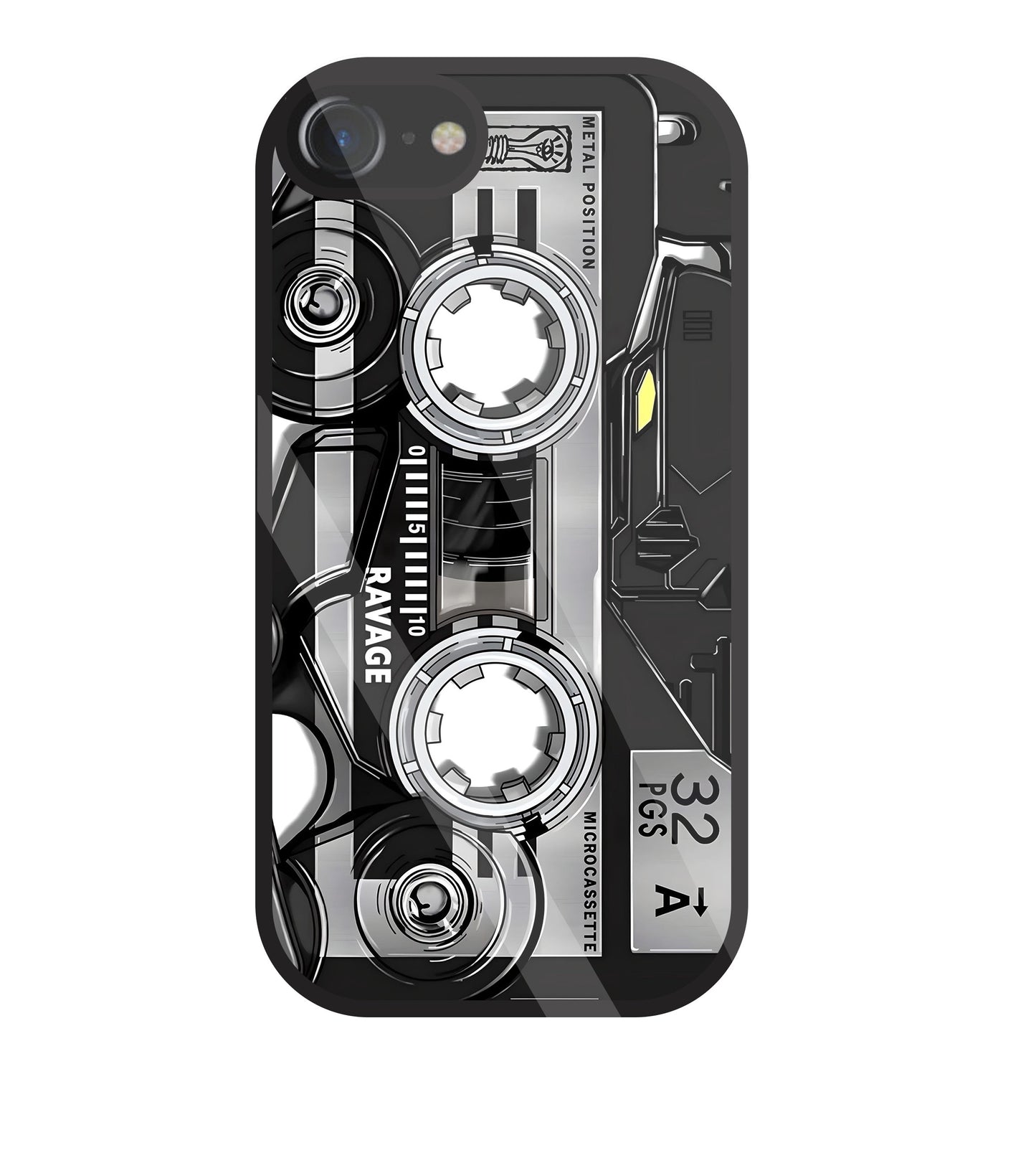 Microcassette Glass Case For Apple iPhone 7