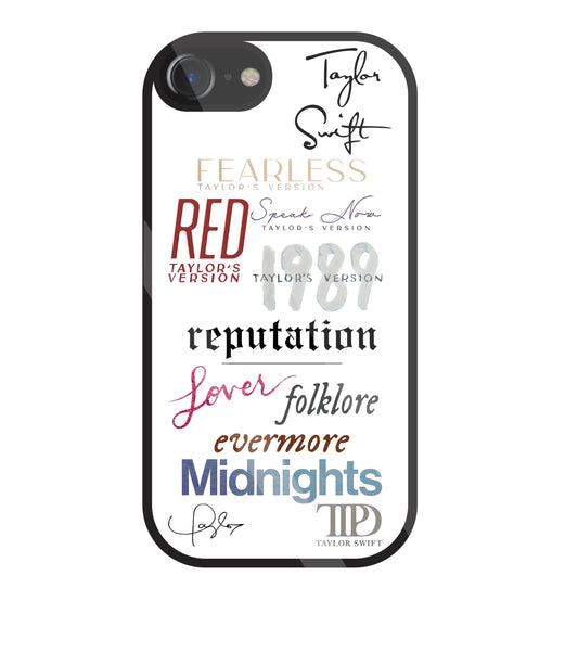 Red Taylor's Version Glass Case For Apple iPhone 7