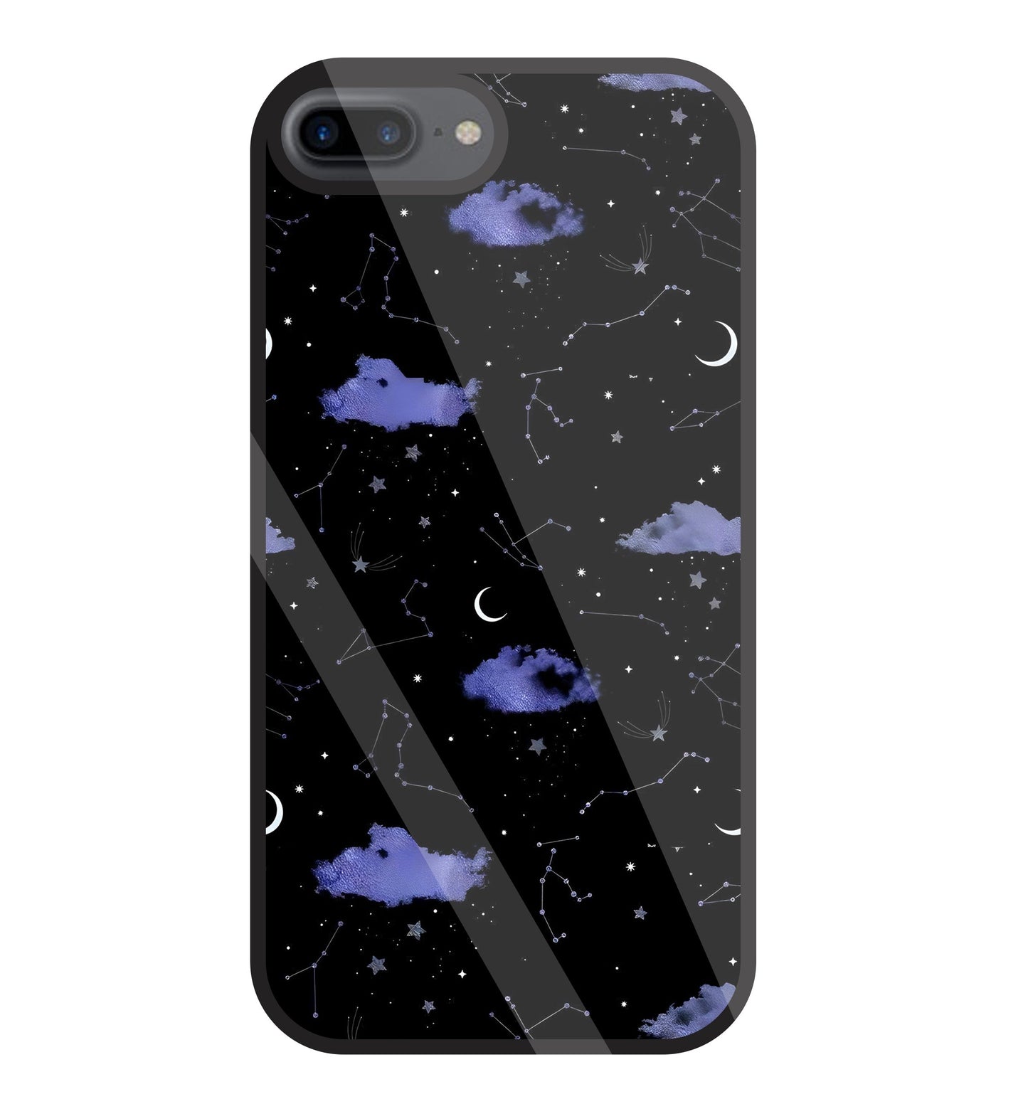 Night Sky Constellations and Stars Glass Case For Apple iPhone 7 +