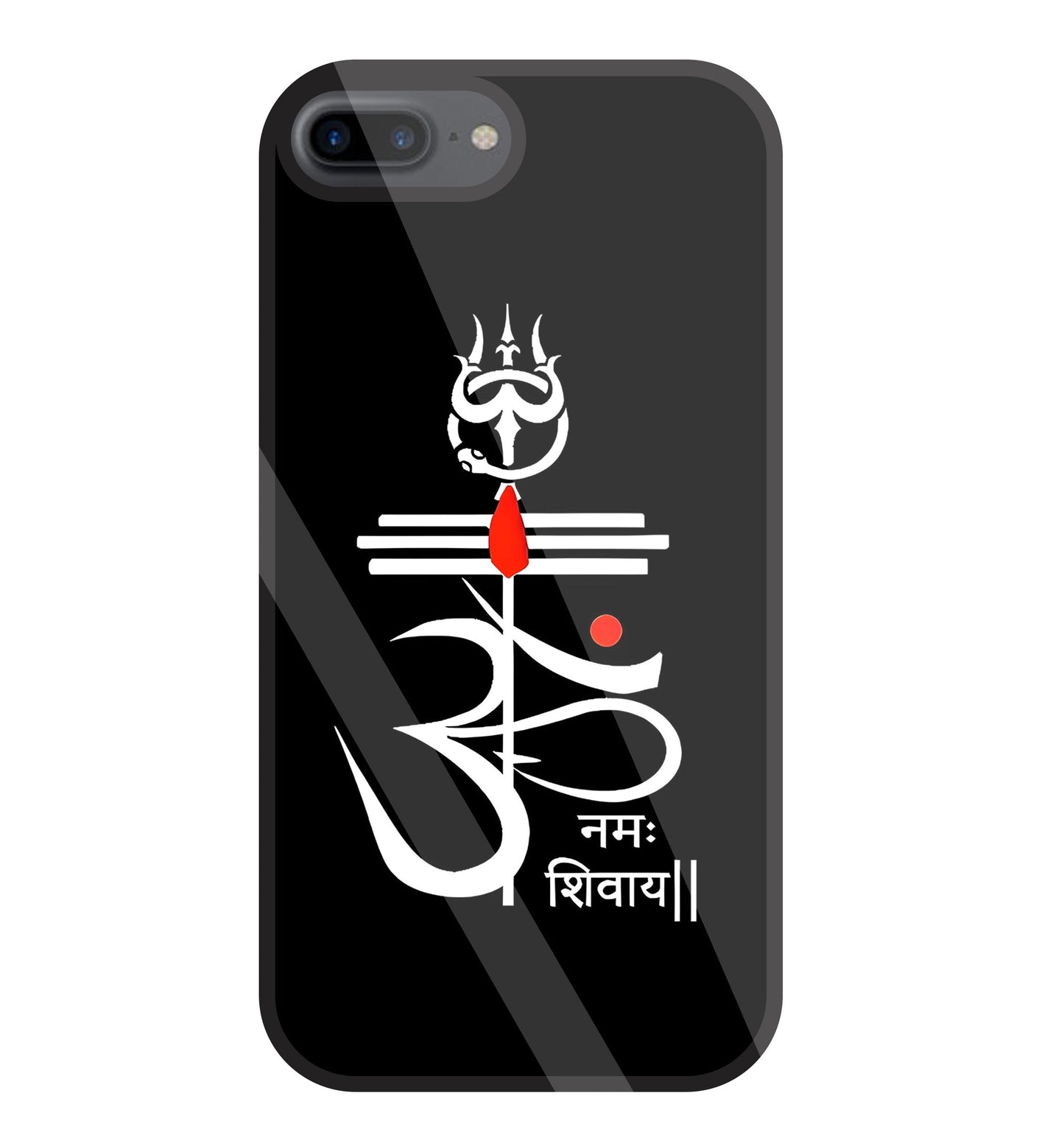 Om Namah Shivay White Glass Case For Apple iPhone 7 +