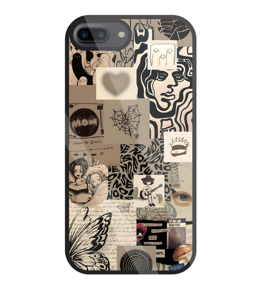 Romantic Lover Glass Case For Apple iPhone 7 +