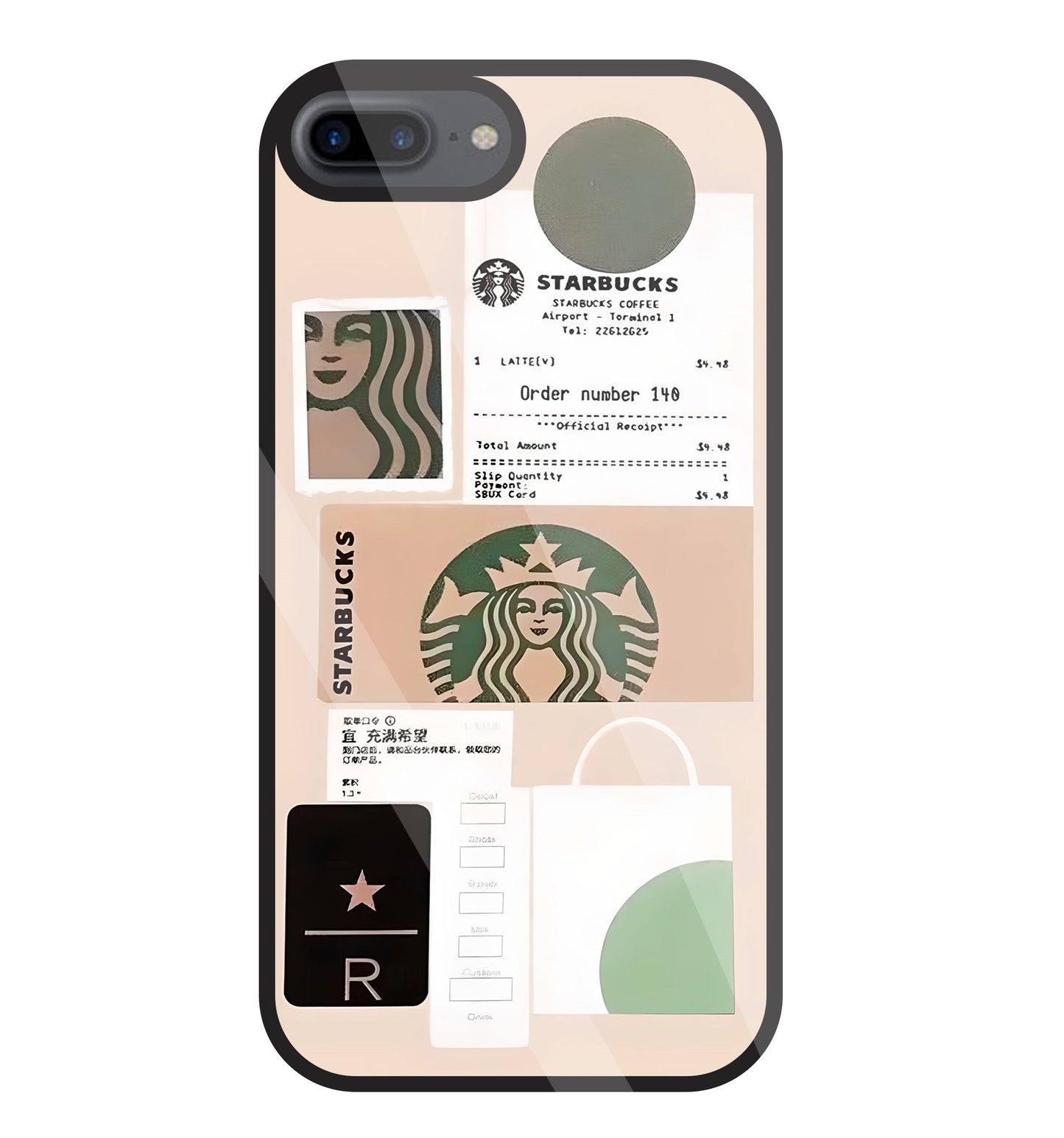 Starbucks Order No Glass Case For Apple iPhone 7 +