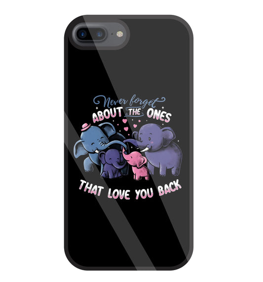 Elephant Family Glass Case For Apple iPhone 7 +