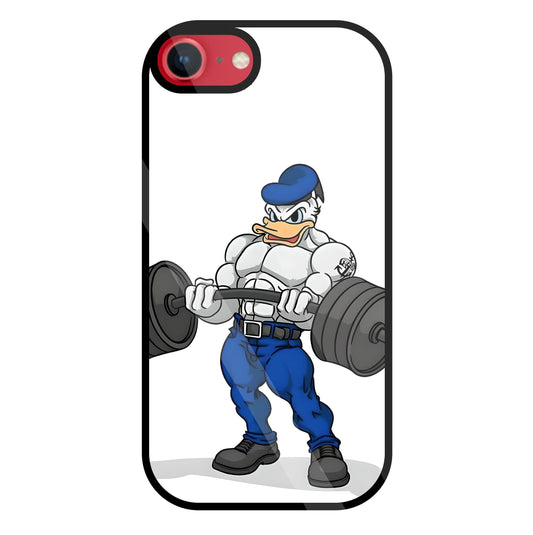 Donald Duck With Gym Glass Case For Apple iPhone 8